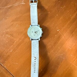 MVMT white face beige strap Watch (new battery)